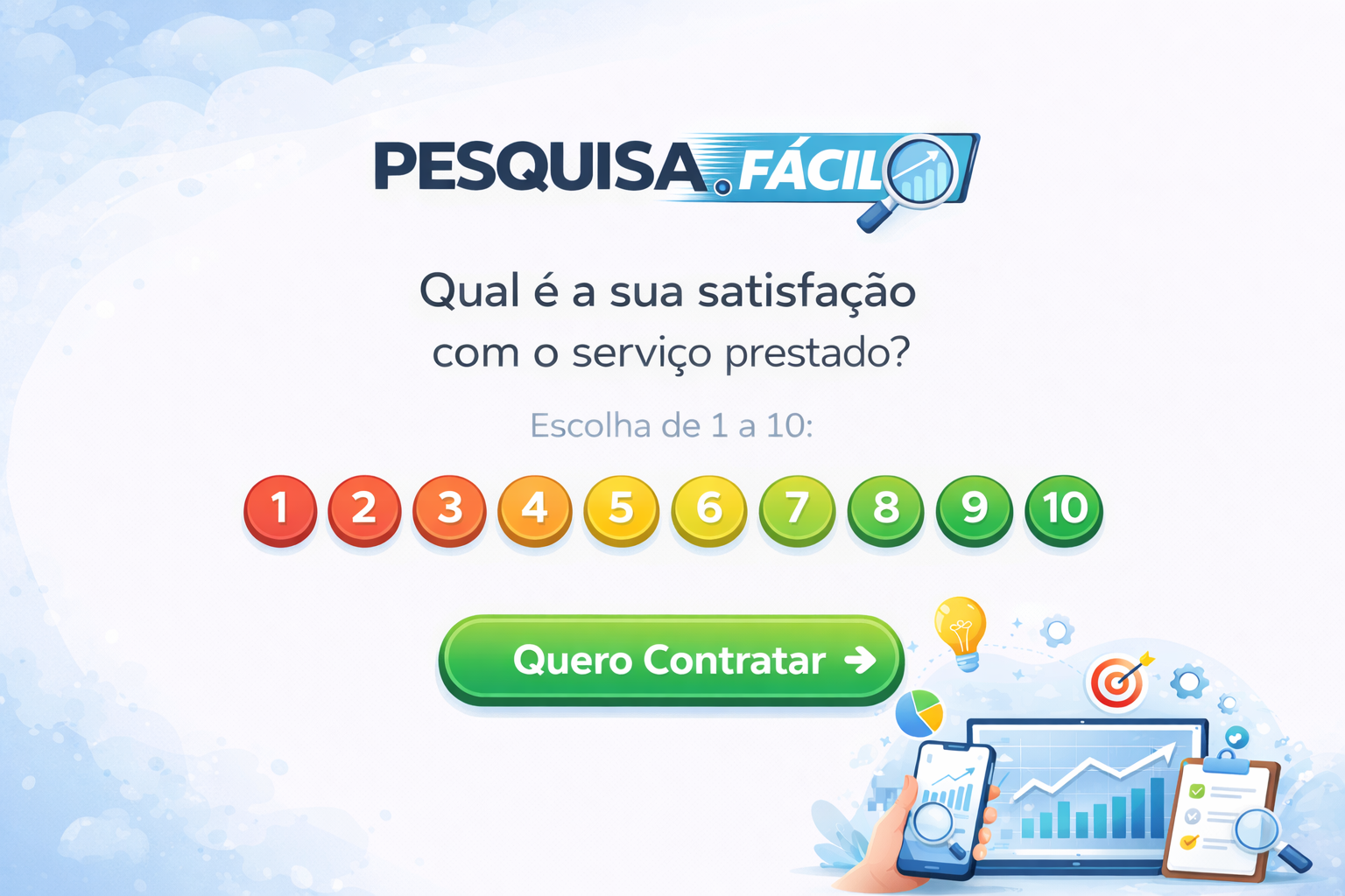 Exemplo de pesquisa NPS no Pesquisa.Fácil